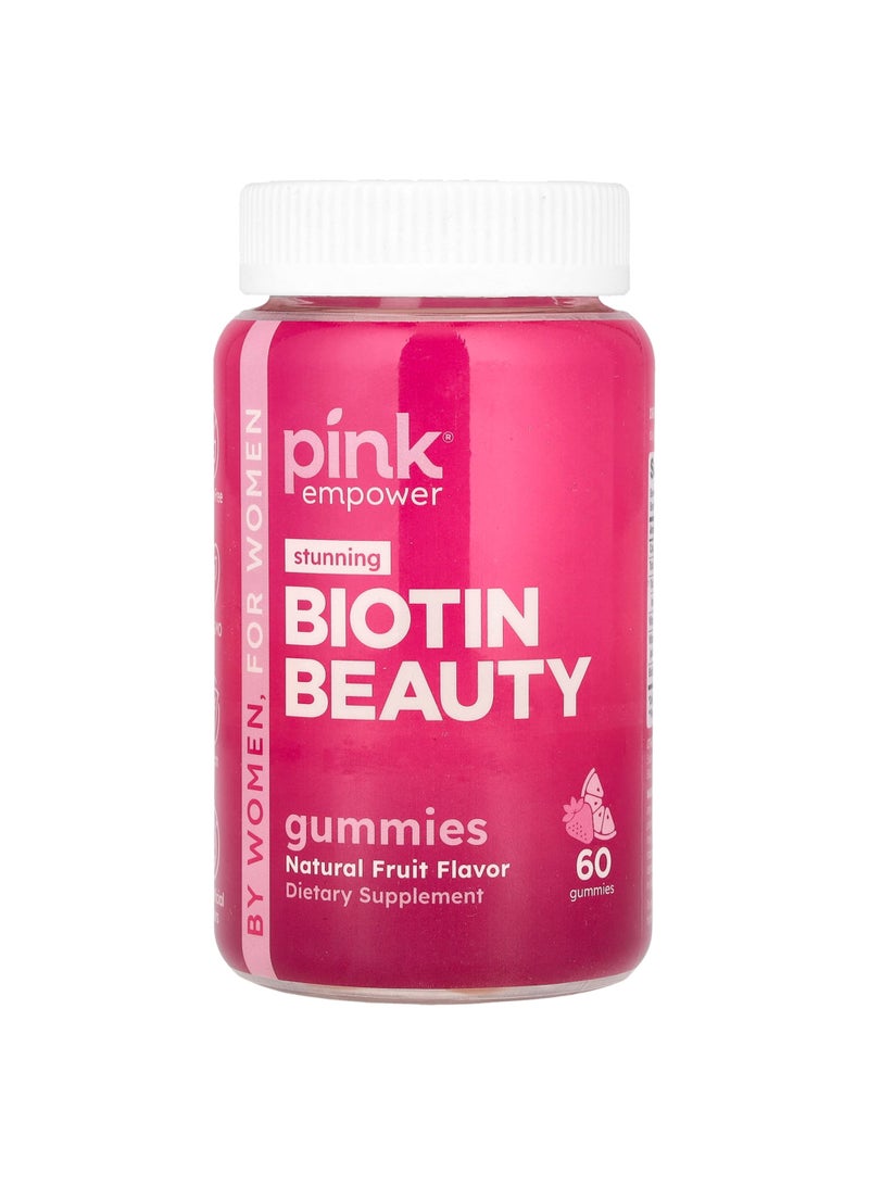 Biotin Beauty Gummies, Natural Fruit, 60 Gummies